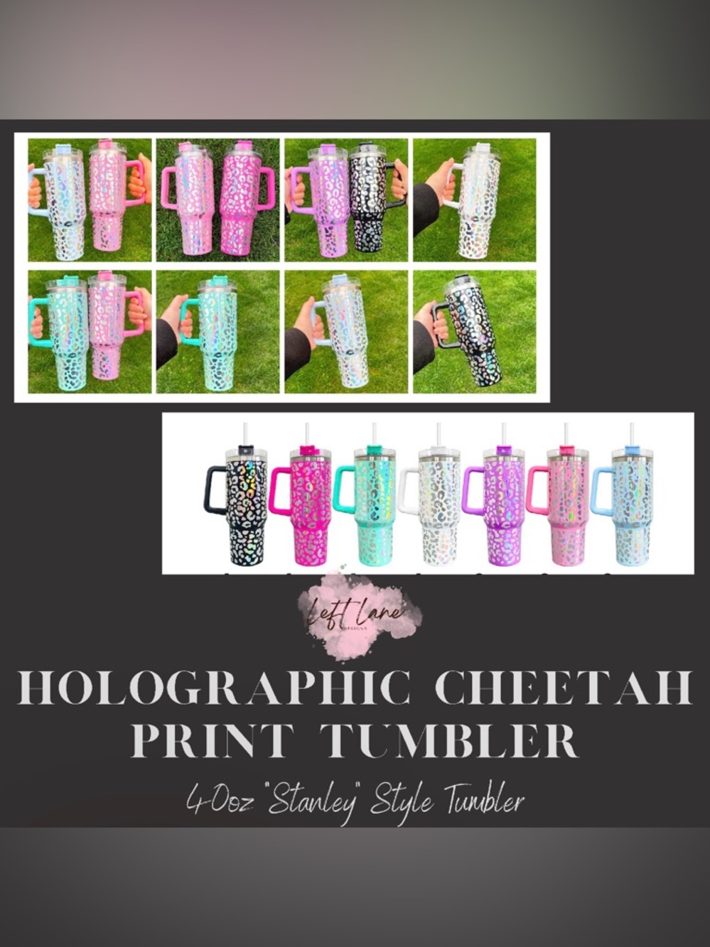 40oz cheetah print tumbler